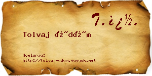 Tolvaj Ádám névjegykártya