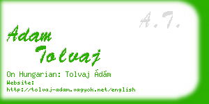 adam tolvaj business card